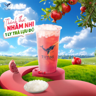 🔥NẮNG NÓNG CỠ NÀO – ĐÃ CÓ TRÀ LỰU ĐỎ THẠCH DỪA LO! 🍹☀️ 1 ttmi tra luu thach